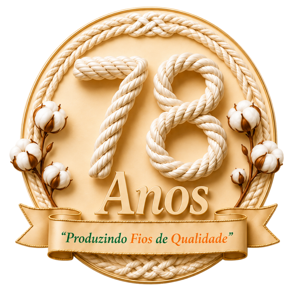 Selo comemorativo: 78 anos - Produzindo Fios de Qualidade